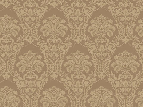 Seamless Brown European French Classical Pattern Wallpaper Wall Cloth Wall Cloth