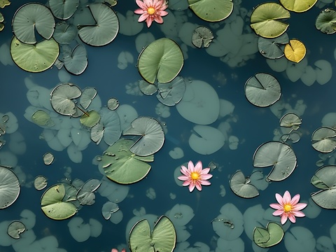 Lotus pond water surface