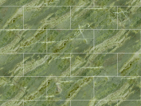 Seamless Modern Green Marble Stone Geometric Splicing Parquet Pattern Tile Floor Tile Wall Tile