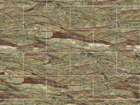 Seamless Modern Green Marble Stone Geometric Splicing Parquet Pattern Tile Floor Tile Wall Tile