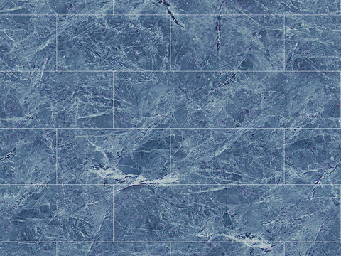 Seamless Modern Blue Marble Stone Geometric Splicing Parquet Pattern Tile Floor Tile Wall Tile