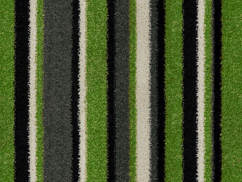 Seamless Modern Hotel Office Green Geometric Stripe Carpet Floor Mat