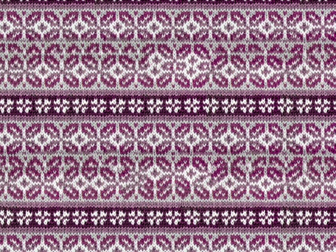 Seamless Purple Wool Jacquard Knit Pattern Cloth Fabric