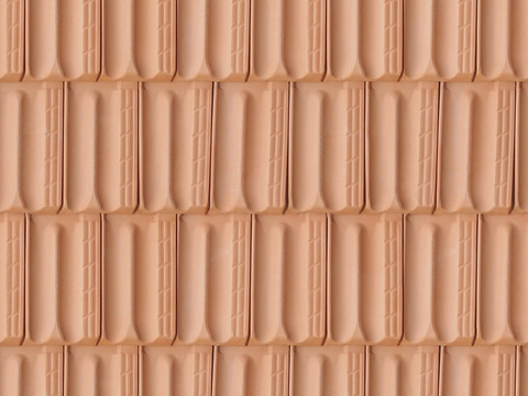 Seamless brick red villa building roof clay ceramic tiles