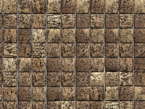 Seamless bamboo mosaic weave