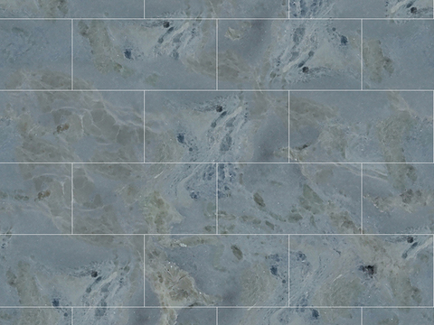 Seamless Modern Blue Marble Stone Geometric Splicing Parquet Pattern Tile Floor Tile Wall Tile