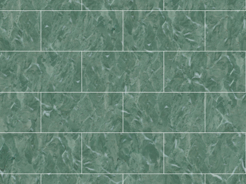 Seamless Modern Green Marble Stone Geometric Splicing Parquet Pattern Tile Floor Tile Wall Tile