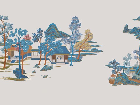 New Chinese Landscape Wallpaper