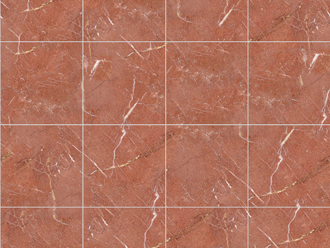 Seamless Modern Red Marble Stone Geometric Splicing Parquet Pattern Tile Floor Tile Wall Tile