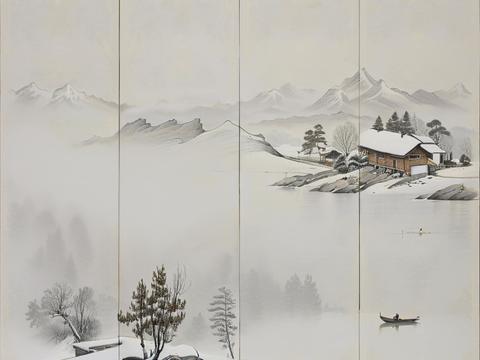 New Chinese Landscape Wallpaper