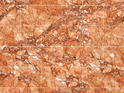 Seamless Modern Red Marble Stone Geometric Splicing Parquet Pattern Tile Floor Tile Wall Tile