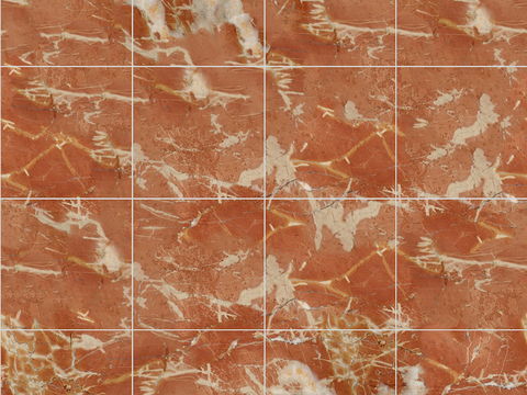 Seamless Modern Red Marble Stone Geometric Splicing Parquet Pattern Tile Floor Tile Wall Tile