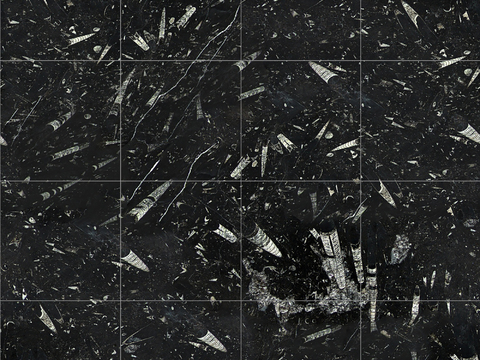 Seamless Modern Black Marble Stone Geometric Splicing Parquet Pattern Tile Floor Tile Wall Tile