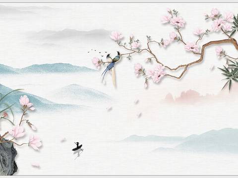 New Chinese Landscape Wallpaper