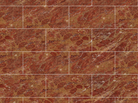 Seamless Modern Red Marble Stone Geometric Splicing Parquet Pattern Tile Floor Tile Wall Tile