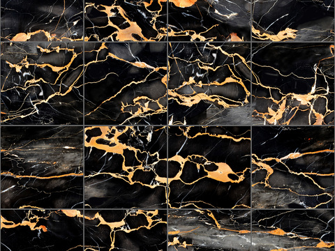 Seamless Modern Black Marble Stone Geometric Splicing Parquet Pattern Tile Floor Tile Wall Tile