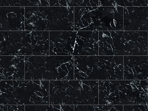 Seamless Modern Black Marble Stone Geometric Splicing Parquet Pattern Tile Floor Tile Wall Tile