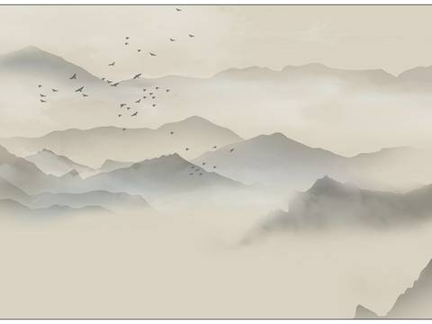 New Chinese Landscape Wallpaper