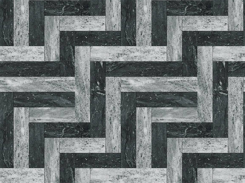 Seamless Modern Black Marble Stone Geometric Splicing Parquet Pattern Tile Floor Tile Wall Tile