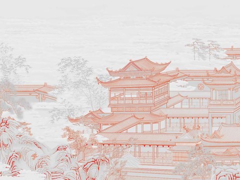 New Chinese Landscape Wallpaper