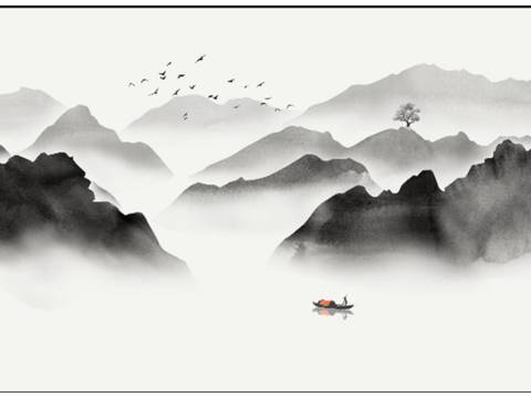 New Chinese Landscape Wallpaper