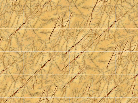 Seamless Modern Yellow Marble Stone Geometric Splicing Parquet Pattern Tile Floor Tile Wall Tile