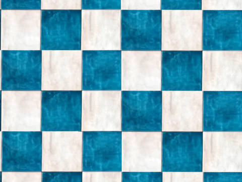 Blue and white vintage plaid brick