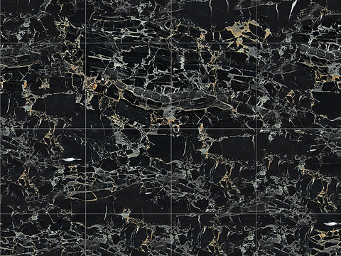 Seamless Modern Black Marble Stone Geometric Splicing Parquet Pattern Tile Floor Tile Wall Tile