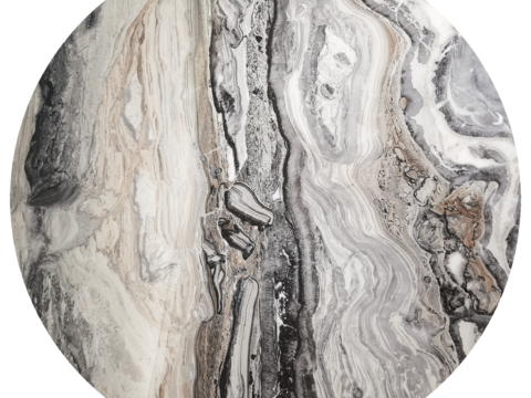 PNG Non-Dig Round Landscape Pattern Luxury Stone Mountain Water Pattern Marble