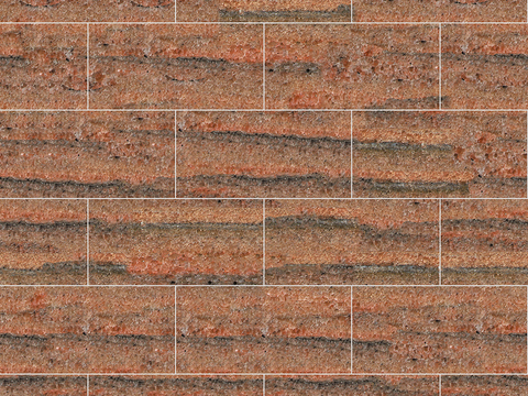 Seamless Modern Red Marble Stone Geometric Splicing Parquet Pattern Tile Floor Tile Wall Tile