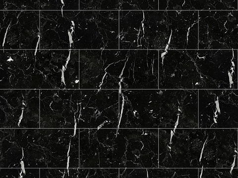 Seamless Modern Black Marble Stone Geometric Splicing Parquet Pattern Tile Floor Tile Wall Tile