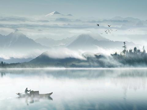 New Chinese Landscape Wallpaper