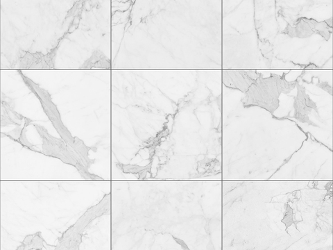 Seamless Modern White Marble Stone Geometric Splicing Parquet Pattern Tile Floor Tile Wall Tile