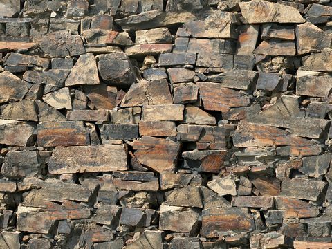 Seamless outdoor building rock block stone wall brick wall ground