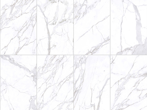 Seamless Modern White Marble Stone Geometric Splicing Parquet Pattern Tile Floor Tile Wall Tile