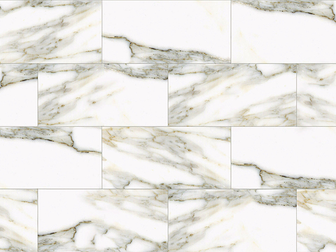 Seamless Modern White Marble Stone Geometric Splicing Parquet Pattern Tile Floor Tile Wall Tile