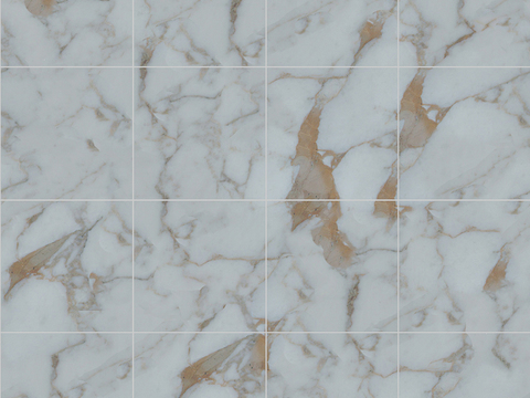 Seamless Modern White Marble Stone Geometric Splicing Parquet Pattern Tile Floor Tile Wall Tile