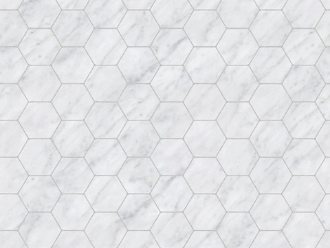 Seamless Modern White Marble Stone Geometric Splicing Parquet Pattern Tile Floor Tile Wall Tile