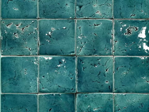 Green retro wind tile