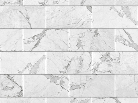 Seamless Modern White Marble Stone Geometric Splicing Parquet Pattern Tile Floor Tile Wall Tile