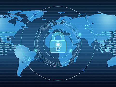 Modern science and technology map electronic screen