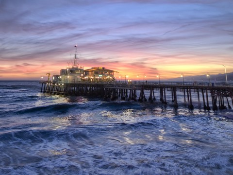 Seaside night view