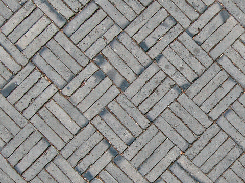 Seamless blue brick courtyard road ground paving