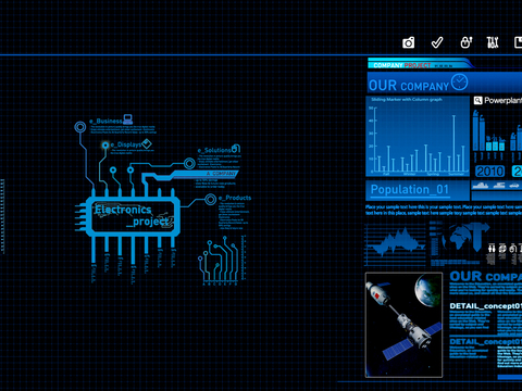 Modern science and technology big data electronic screen