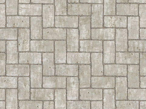 Seamless Herringbone Pattern Spliced Cement Floor Tile Sidewalk Road Ground Square Paving