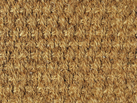 Seamless Japanese-style tea room straw woven linen sisal jute woven carpet floor mat