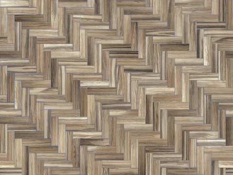 Seamless Herringbone Textured Parquet Wood Floor