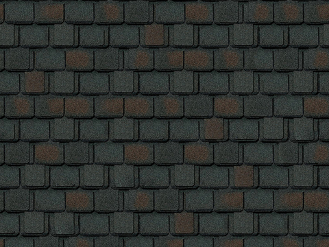 Seamless turquoise villa building roof asphalt tiles