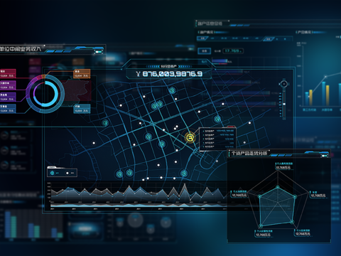 Modern big data technology electronic screen