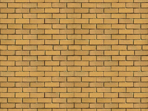 Seamless yellow brick wall exterior wall ground